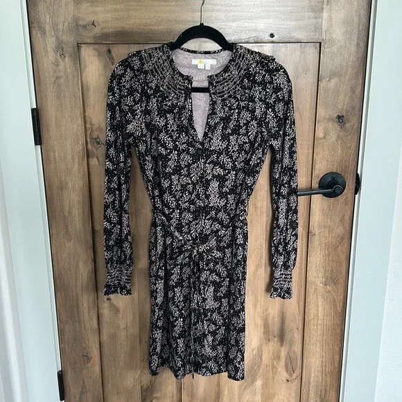 Boden Black and Pink Long Sleeve Dress - Picture 4 of 14